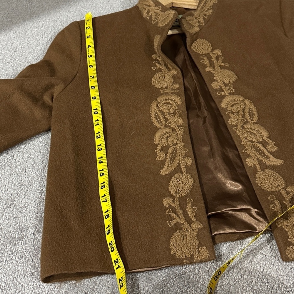 Vintage Alpaca International Embroidered Open Cardigan Jacket - Picture 7 of 8